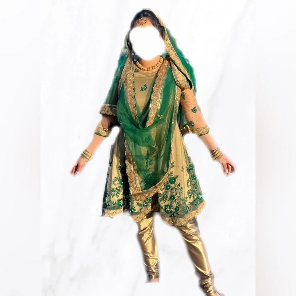 3 piece suit lehenga Indian - Picture 3 of 7